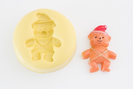 Holiday Teddy Bear Silicone Mold